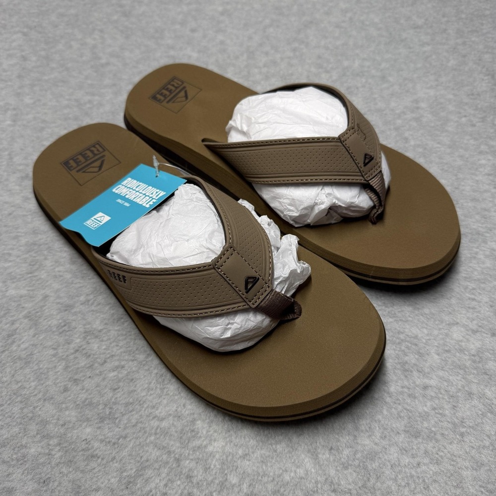 Reef The Layback Sandals Mens 11 Brown Flip Flops Synthetic Comfort Beach Casual